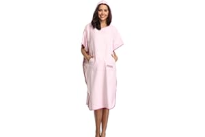 FLYILY Serviette en Robe Poncho avec Capuche en Microfibre Changement Peignoir de Bain Serviette de Poncho de Surf avec Capuche