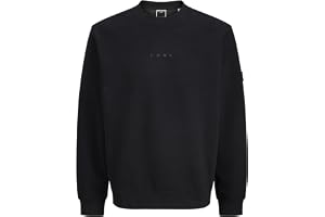 JACK & JONES Jcopoint Sweat Badge Crew Neck Bf, svart, M