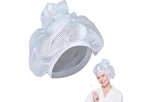 YKHSUAOU Mesh-Plop-Cap zum Trocknen von lockigem Haar mit Kordelzug,Netz-Plop-Kappe zum Trocknen von lockigem Haar mit Kordelzug,Mesh-Plop-Cap zum Trocknen von lockigem Haar. Mesh-Plop-Cap