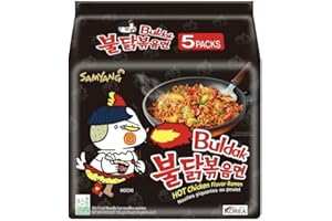 SPICEHUB Samyang Buldak Lot de 5 nouilles ramen saveur poulet