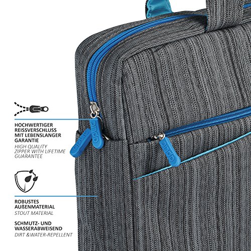 CSL – Notebooktasche für Notebooks bis 13,3 Zoll (33,7cm) | Laptop Tasche / Schultertasche | mit Zubehör-Fächern und widerstandsfähigen Polsterwänden | schmutz- und wasserabweisend - 4