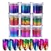 Born Pretty 9 Rolls/Set Gradient Starry Nail Foil Paper Red Gold Blue Manicure Nail Art Sticker 2.5*120cm 9 Colors