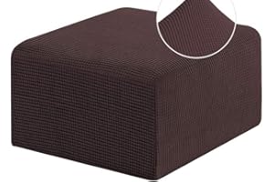 HOOWARM Elástica Funda Otomana Terciopelo Funda De Puff Redonda/Cuadrados Funda Reposapies Polvo Retirable Lavable Funda De Reposapiés Cubierta Taburete Ottoman Cover para Sala (Color : A12, Size : 33-45cm/