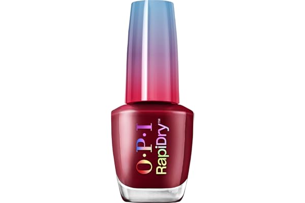 OPI RapiDry Skip a Beet Opaque Dark Red Cr me Quick Dry Nail Polish Vegan, Smudge Proof, Fast Drying