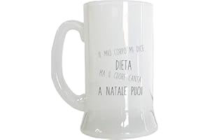 My Custom Style Boccale Birra Vetro 500ml #Natale-Humor3#