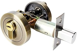 SEIWEI Home Door Single Cylinder Security Lock Deadbolt Zinc Alloy Safe Deadbolt Lock Door Handles Entrance Locker with Keys for 30-45 mm Thickness Bathroom Bedroom Wooden Steel Door (Bronze)