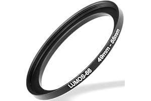 JIEYONGXIANG Lumos Step up Ring 49-55 249055 - Adaptador de filtro de metal para objetivo de cámara con rosca de filtro de 49 mm a 55 mm, color negro mate