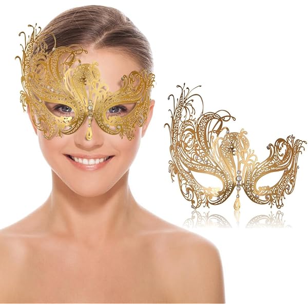 ETOFETE Maskerade Maske Mit Feder – Elegant Für Ball, Karneval & Halloween