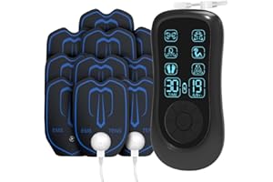 DUPELEC TENS Machine for Pain Relief, [6 Modes, 19 Intensities] EMS TENS Muscle Stimulator with 10 TENS Pads, Rechargeable TENS EMS Unit for Back and Shoulder Pain Relief and Muscle Strength