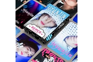 SKLTN 92pcs Stray Kids Hyunjin Photocards -STAR Stray Kids Nuovo Album Cards Stray Kids Hyunjin Mini Merch PhotoCards Stray Kids Poster Lomo 60 carte e 32 adesivi Regalo per Stay