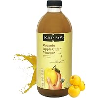 Kapiva Apple Cider Vinegar with The Mother (in Glass Bottle) - Certified Organic - Made From Himachal Golden Apples - Synbiotic in Nature, 500ml