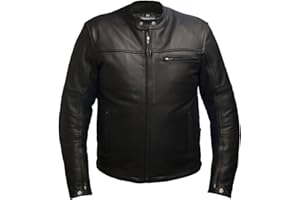 Skintan Mens CE Armoured Leather Motorbike Jacket