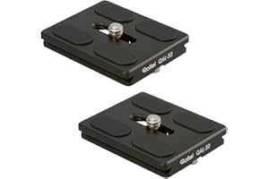 Rollei QAL-50 - professionelle Kamera-Schnellwechselplatte/Schnellverschlussplatte, Passend für alle Kameras mit 1/4 Stativgewinde und Arca Swiss kompatibel - 2 er Pack