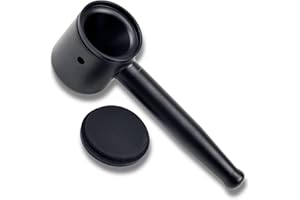 LAZY KING Premium Pfeife aus hochwertigem Metall | Rauchspirale für sanften, kühlen Rauch, 3-teilig, leicht zu reinigen - Große Füllkammer - Purpfeife für unterwegs - Schwarz