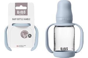 BIBS | Babyflaskhandtag | enkelt och bekvämt grepp | halkfri yta | BPA-fri | diskmaskinssäker | haklappar babyflasktillbehör