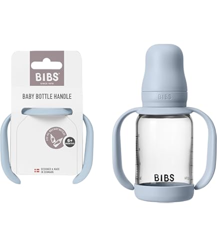 BIBS Glazen Babyfles - 240 Ml - Ivory - Met Silicone Speen En Opvouwbare Trechtertje 17464365