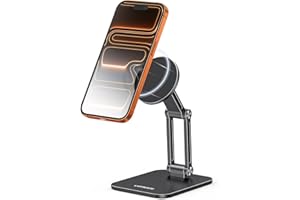 UGREEN Support Téléphone Magnétique Bureau Réglable Porte Smartphone Aimanté Pliable avec Anneaux Métallique Compatible avec MagSafe iPhone 16 Plus Pro Max 15 14 13 Galaxy S24 Ultra S23 (Noir)