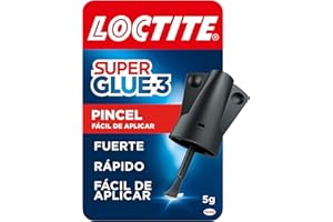 Loctite Super Glue-3 Pincel, pegamento transparente con pincel aplicador, adhesivo universal de triple resistencia, con fuerza instantánea y de fácil uso, 1x5 g (el paquete puede variar)