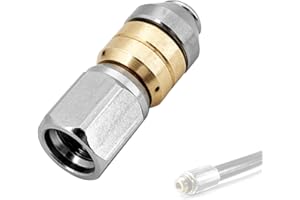 KUNXING Rohrreinigungsdüse Spitze Rotierende für Kärcher - Rotierende Rohrreinigungsdüse aus Edelstahl 1/8 IG für Kärcher Kränzle Nilfisk WAP | Hochdruckreiniger Zubehör für Rohrreinigungsmaschine Düse