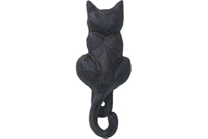 AB TOOLS Heurtoir de porte pour chat en fonte pour jardin, abri de jardin, maison, magasin, garage