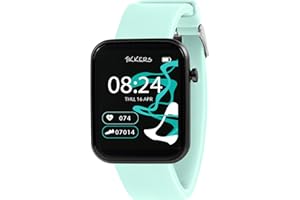 Tikkers Kids Series 13 Smart Watch with Fitness Tracker, Alarm Clock, Camera, GPS Connection, Heart Rate Monitor, Step Counter, Touch Screen, Blue Silicone Strap