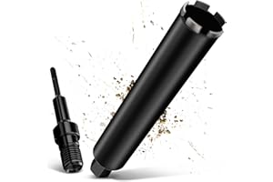 1¼" UNC Diamantbohrkrone Kernbohrer 51mm, mit SDS Plus, Diamant Bohrkrone für Kernbohrgeräte, L 460 mm, 10mm Turbo Kernbohrkrone, Nass-/Trocken Bohrkrone zum Beton, Stahlbeton, Mauerwerk, Stein