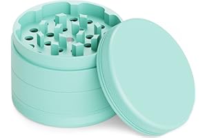 JCASE Grinder Premium - Molinillo de cerámica 63 mm de diámetro, 4 piezas, incluye bolsa y rasqueta