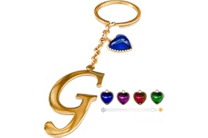 Famweylami Portachiavi Donna con Iniziale, Portachiavi Ragazza Personalizzato con Lettere, Iniziali Nome,Regalo per Moglie, Signore, Amici