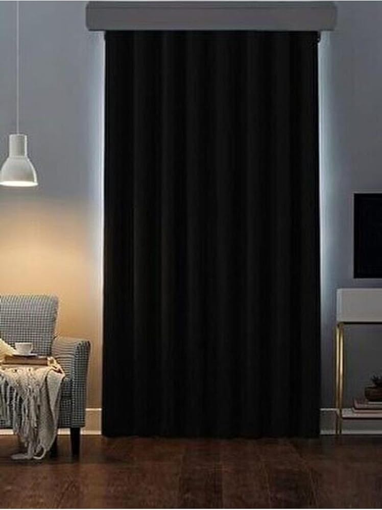 Beyazıt Tekstil Blackout Karartma Siyah Fon Perde Siyah 280 x 260 byzt533