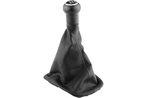Qiilu 5 Speed Car Gear Shift Knob Gearstick Gaiter Boot Frame Kit