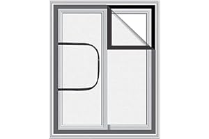 DUCHEN NEW Window Protection for Cat Protection Net Mesh with Zipper,Fly Screen Self-Adhesive Netting Anti-Mosquito Insect,Cut To Size