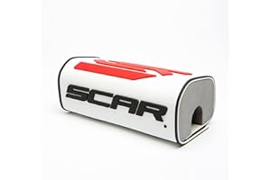 SCAR Mousse de Guidon 28 3D sans barre Moto Cross Quad Dirt Bike Enduro Supermotard - Blanc