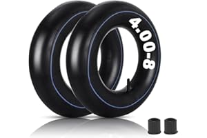 MTATCN 4.80/4.00-8 Innenschläuche, 480/400-8 Reifenschlauch für Mini-Bikes, Schubkarren, Rasenmäher, Go-Kart, Handkarren, Anhänger, Schwere Innenschläuche mit TR-13 Gebogenem Ventilstiel, 2er-Pack