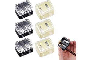 SULIUDAJI 6 Pcs Temperino Matita Occhi Temperamatite Di Bellezza Doppio Per Matite Cosmetiche Trucco Adatto Per Eyeliner