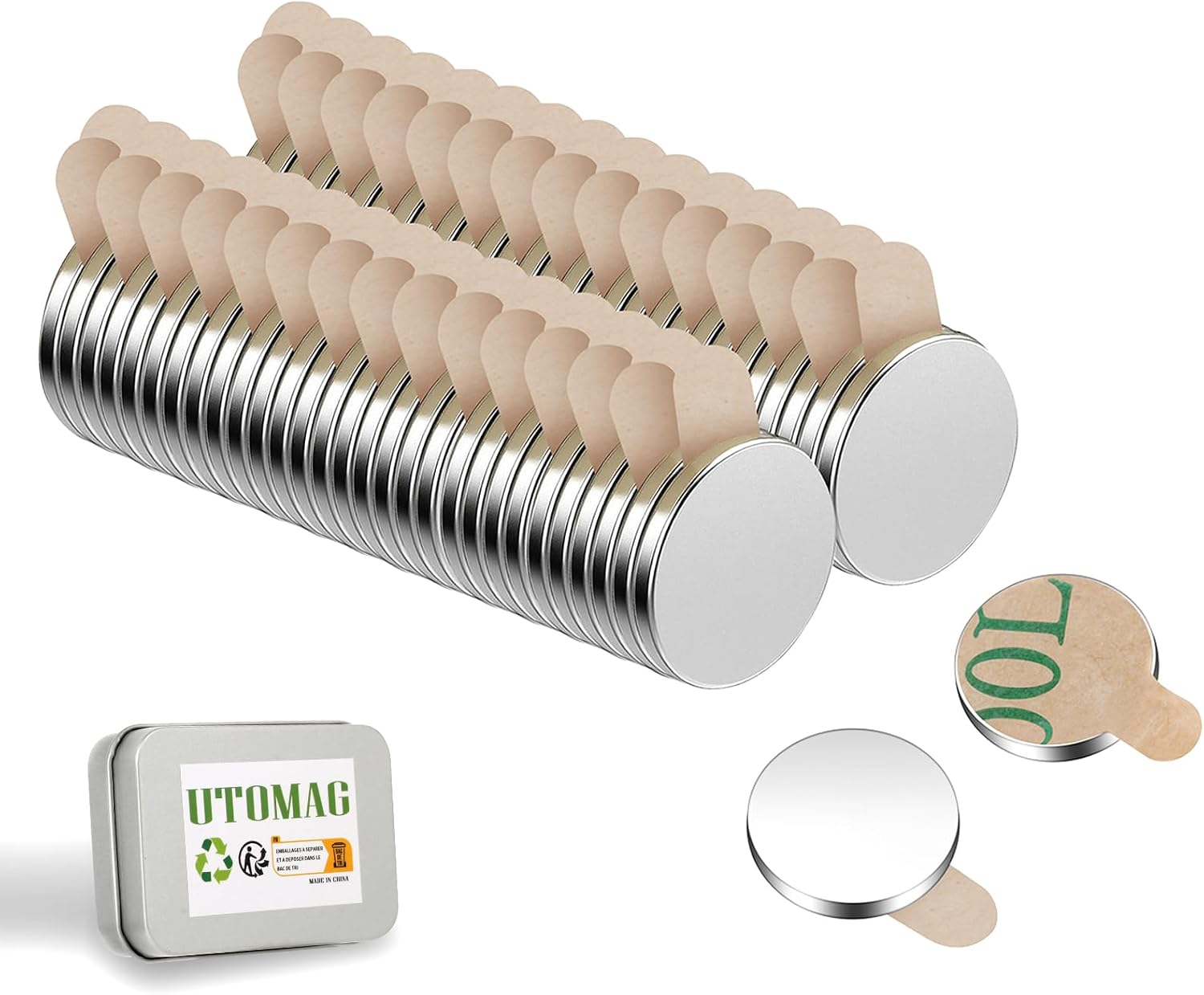 Avis d'Expert & Test Approfondi : UTOMAG 60 Stuks Neodymium Magneten Zelfkleven (Sélection)