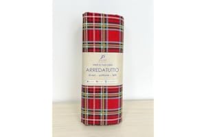 Jenny Sesal ARREDATUTTO telo copritutto Gran Foulard COPRILETTO copridivano Tessuto LONETA - disegno SCOZZESE misura MATRIMONIALE