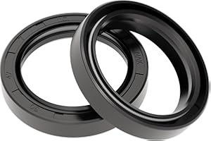 FOCMKEAS Oil Seal O Ring 42mm OD 30mm ID 7mm Width, TC Nitrile Rubber Cover Double Lip with Spring for Bearing Shaft Resist Oil and Heat, Black