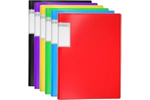 NORTHERN BROTHERS A4 Display Book Display Folder with Plastic Sleeves Presentation Folders Project Folder- 40 Pocket (6 Colours)