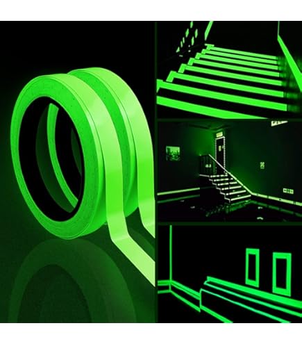 Nastro Adesivo Fosforescente Rotondo - 100 Punti Luminosi, 2.5cm, Per Emergenze E Decorazioni - Foto 10