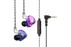 YEABOMY Ak6 Pro Casque Filaire, écouteurs Intra - Auriculaires avec Microphone HD, Casque antibruit, Basses Profondes pour Samsung, iPhone et la Plupart des appareils avec Jack 3,5 mm Audio Gaming Casque