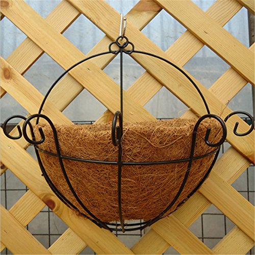 Preisvergleich Produktbild Interesting® Hanging Basket Planter Coconut Eisen-Kunst-Wand-Blumen-Topf