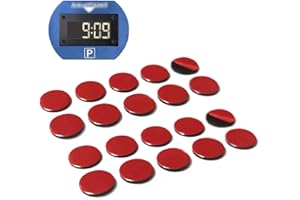 MERUYOO Ersatz Klebepads Set, 20er, kompatibel mit Needit Park Lite elektronische Parkscheibe, doppelseitiger Spezialkleber für Windschutzscheibe, Kleber Pads Parkuhr, (20)