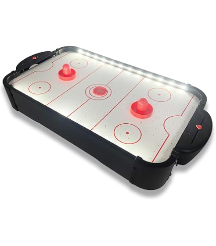 Table De Hockey Sur Air Mini 48.5 X 30.5cm Avec Soufflerie - Jeu De Palets Compact Enfant Adulte