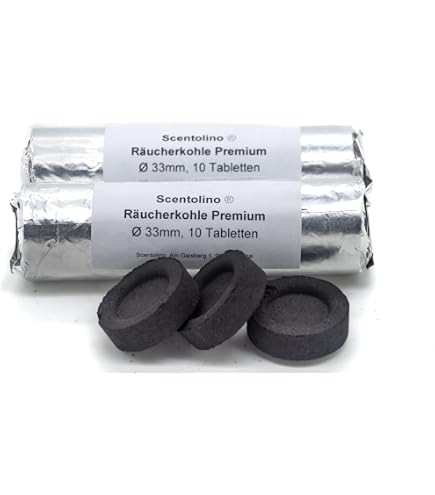 Räucherkohle 30 Mm – Selbstzündend, 10 Stück Pro Rolle Für Weihrauch & Harze