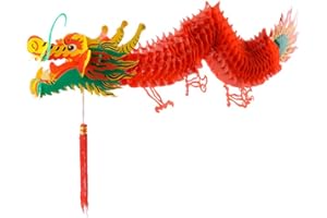 HAPPYYAMI Happyami - Ghirlanda di Drago 3D, Decorazione per Capodanno Cinese, 1,5 m