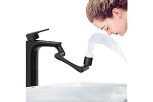 Yungden Robinet de Rallonge Pivotant a 1440°, Multifonctionnel Robinet Aérateur 1080° Rotatif, Robinet d'Extension avec Mousseur 2 Modes, Universel Robinet Adaptateur pour Cuisine et Salle de Bain