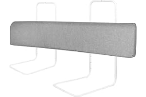 UISEBRT Barierka ochronna do łóżeczka dziecięcego, 100 cm, ochrona przed wypadnięciem, z 5 otworami, z regulacją wysokości, ochrona krawędzi łóżka, odkształcalna, poręcz bezpieczeństwa dla dzieci i