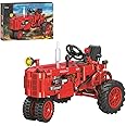 Classic Tractor Buidling Set, 302 Pieces Retro Tractor Toy Building Kit, Creative Gifts for Children Boys and Girls, Collectible Vehicle Construction Set