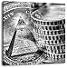 Produktbild Monocrome, Illuminati Pyramide, black and white, Format: 40x40 auf Leinwand, XXL riesige Bilder fertig gerahmt mit Keilrahmen, Kunstdruck auf Wandbild mit Rahmen, günstiger als Gemälde oder Ölbild, kein Poster oder Plakat