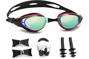 WAVE Occhialini da nuoto Miopi, No Leakage, Anti appannamento, Protezione UV Nearsighted Swimming Goggles